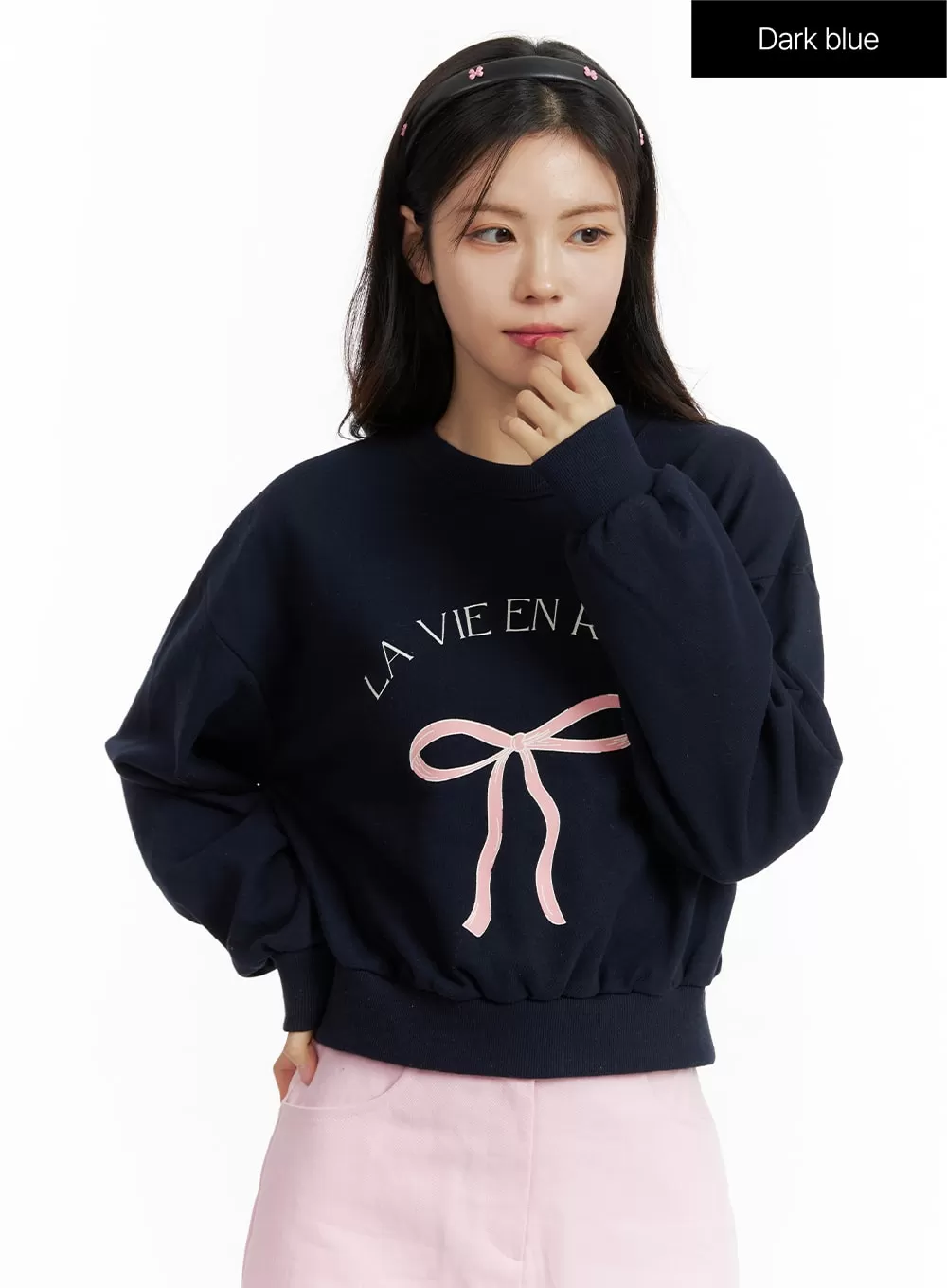 Ribbon Graphic Sweatshirt OF414