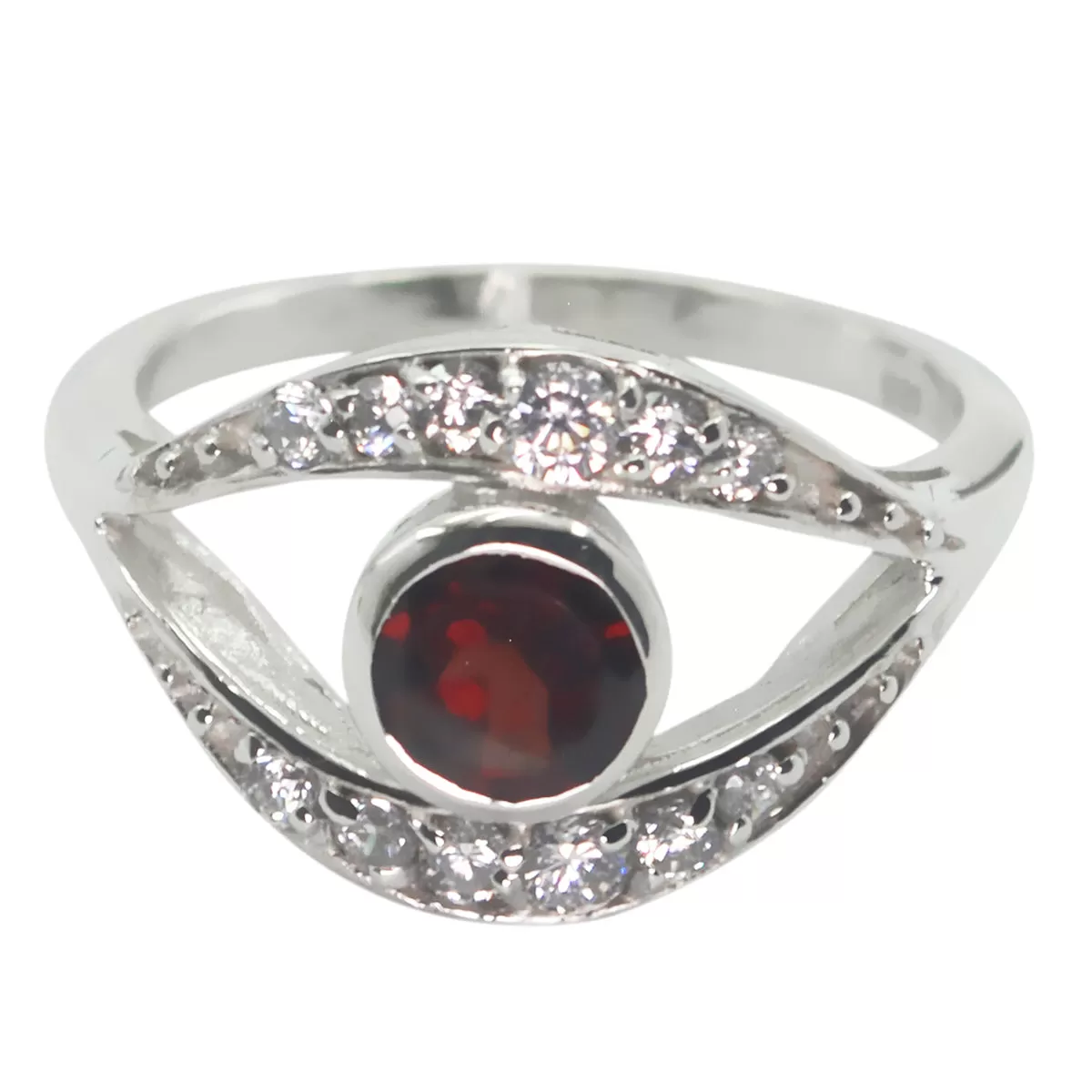 Riyo Cute Gem Garnet 925 Sterling Silver Ring Fine Jewelry Stores