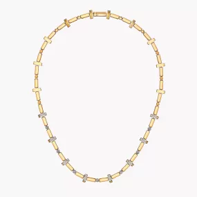 Scattered Gold Bar & Diamond Necklace