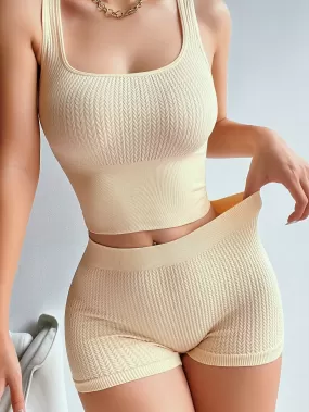 Solid Seamless Lingerie Set