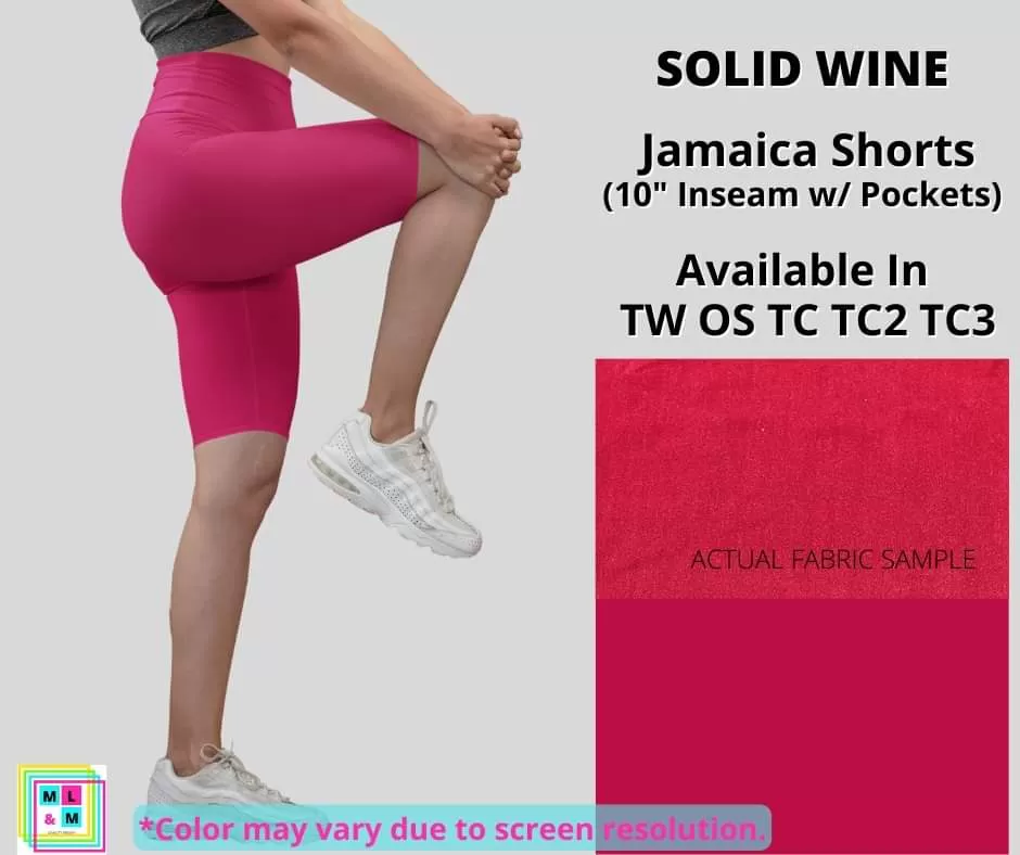 Solid Wine 10 Jamaica Shorts