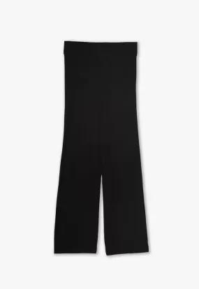 Stretchy Solid Knitted Texture Trouser