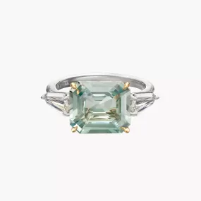 The Aster Seafoam Green Sapphire Ring