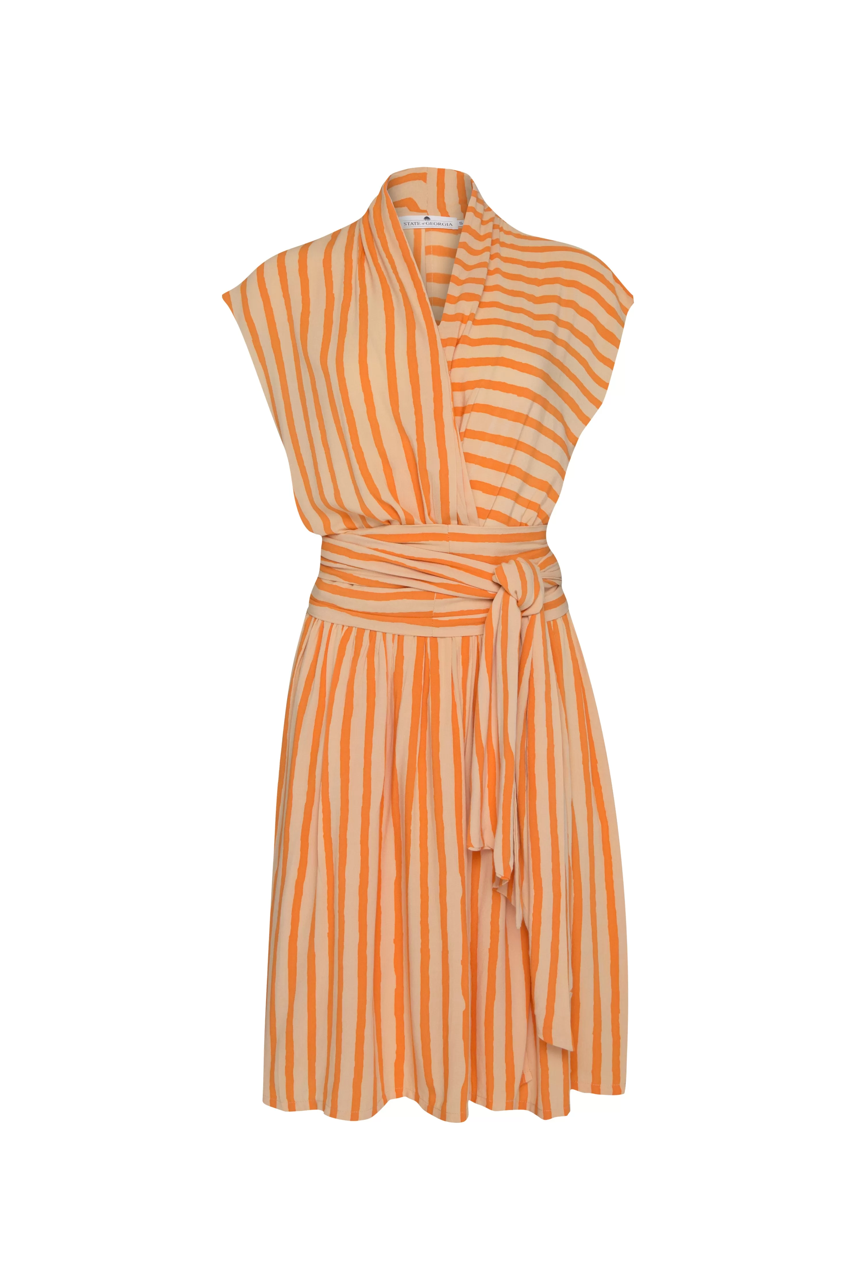 THE POINT DRESS SHORT - ORANGE FILM STRIPE