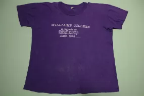 Williams College Decade of Men Women CoPopulating Vintage 1979 70's T-Shirt