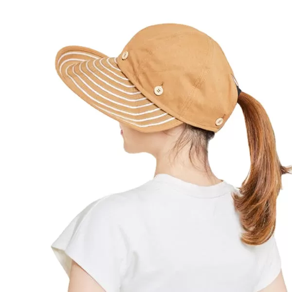 Women Summer Sunshade Sun Hat Removable Top Adjustable Outdoor Gardening Caps