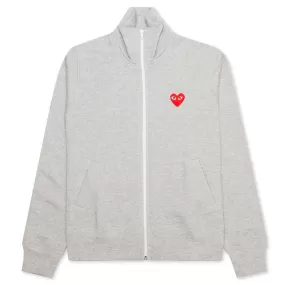 Women's Multi Heart Zip Sweatshirt - Grey