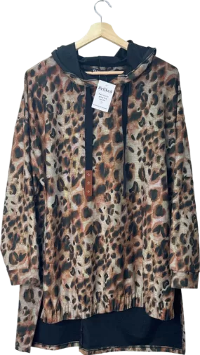 Yours Multi Leopard Print Hooded Top UK 22-24