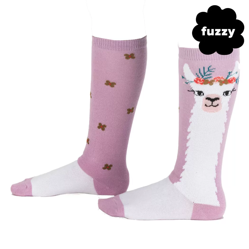 Youth Llama Queen Knee Socks